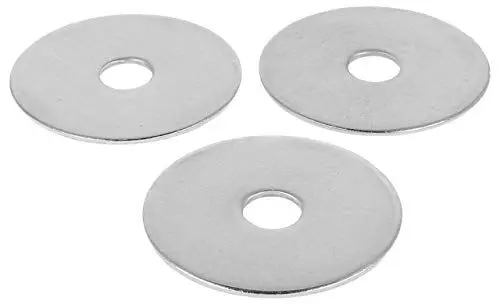 Produktbild: Lantelme 3 Stück Edelstahl Unterlegscheiben Ø 6cm Bohrung M12 mm Set | Beilagscheiben flach 2mm Stärke | Passscheibe Metall für Handwerk Industrie Heimwerker Bau und Karosseriebau