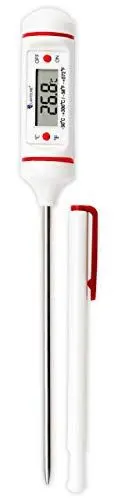 Produktbild: Lantelme Digital Babyflaschenthermometer mit Edelstahl Sonde für Baby und Kleinkinder Thermometer Babyflasche Babyteller Lebensmittel 5093
