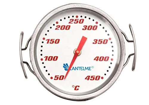 Produktbild: Lantelme Grillrostthermometer Edelstahl | Grillraum, Grilloberfläche Temperaturmessung 50°C bis 450°C | Ø 57mm Analog Thermometer | universell für Grill, Smoker, Pizzaofen, Grillrost, Grillgitter