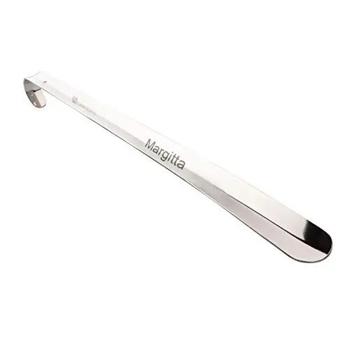 Produktbild: Lantelme personalisierter Schuhanzieher 70cm aus Edelstahl | Schuhlöffel mit Wunschgravur und Gravur-Text | Sehr stabil | Geschenkidee Schuhanziehhilfe Metall | Graviert für Praxis Geburtstag Familie