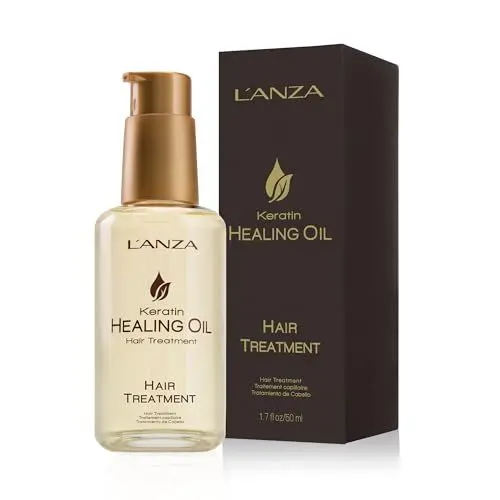 Produktbild: L'ANZA Keratin Heilöl Haarbehandlung (50 ml), Regeneriert, Belebt & Nährt Trockenes, Geschädigtes Haar & Kopfhaut, mit Restaurativem Phyto IV-Komplex, Proteinen und Dreifachem UV-Schutz