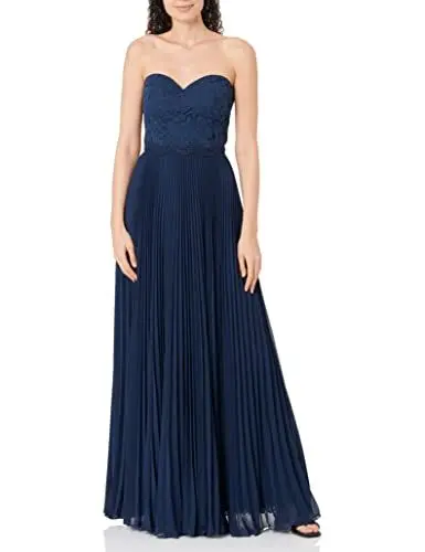 Produktbild: Laona Damen Evening Dress LA51607L Partykleid, Blau (Stormy Blue 7011), 40 (Herstellergröße: L)