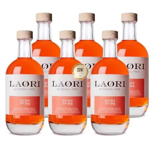 Produktbild: Laori Ruby No 04 Alkoholfreier Spritz 6x500 ml | Fruchtig-frischer Alkoholfreier Aperitif mit pinker Grapefruit & Orange | Perfekt für Italian Spritz & alkoholfreie Cocktails | Nur 65 Kalorien & vegan
