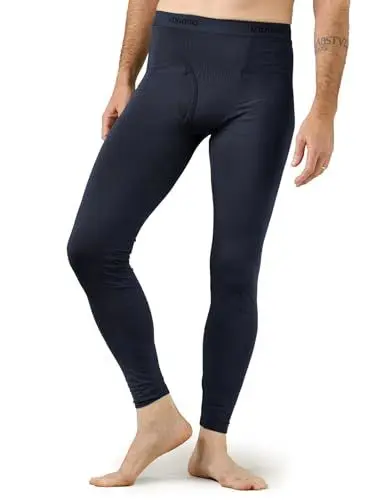 Produktbild: LAPASA Herren Innenfleece Thermo Unterhose, warme Funktionsunterwäsche Thermohosen M10, Navy blau (1 Pack), M