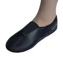 Produktbild: Lappade extra breite Gymnastikschuhe, Ballettschuhe, Schläppchen, Turnschläppchen, Tanzschuhe mit Gummipads schwarz Art.292G Gr.39