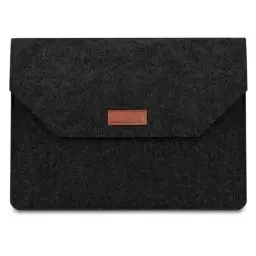Produktbild: Laptop Hülle 15 Zoll - Modell 2: 40 x 29 cm + 17 x 13 cm - wasserdichte Laptoptasche, Notebook PC Schutzhülle, Filz-Laptop Sleeve Graphit