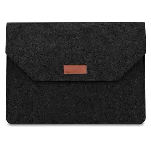 Produktbild: Laptop Hülle 15 Zoll - Modell 2: 40 x 29 cm + 17 x 13 cm - wasserdichte Laptoptasche, Notebook PC Schutzhülle, Filz-Laptop Sleeve Graphit