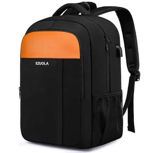 Produktbild: Laptop Rucksack Herren, Anti Diebstahl Business Arbeitsrucksack mit USB Ladeanschluss 17 Zoll Laptoptasche Schulrucksack mit Laptopfach Wasserdicht Reiserucksack für Männer Damen Teenager, Schwarz