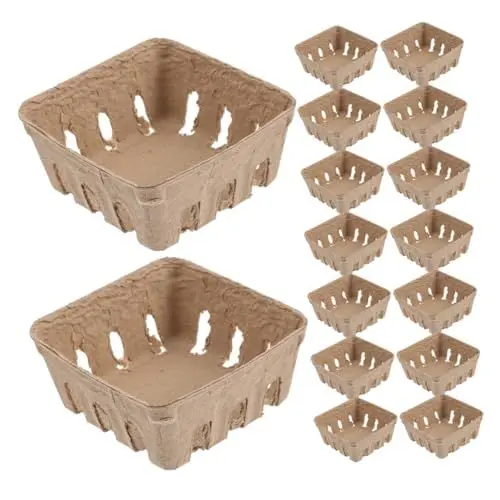 Produktbild: LAPYAPPE 35stücke Beerenkorb Papier Tray Haushalt Snackbehälter Obstkorb Beerenlagerung Obsttablett Vielseitige Verpackungslösung Für Erdbeeren Blaubeeren Und Gemüse
