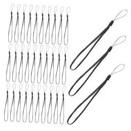 Produktbild: LAPYAPPE 50 Stück Handy Lanyard Handgelenkband Verstellbares Sicherheitsband für Mobiltelefone Schlüssel und USB Sticks und Multifunktionales Zubehör Schwarz