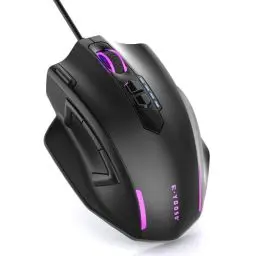 Produktbild: Large Gaming Mouse, Verkabelte Maus für große Hände (mit 12400 DPI, 6 Tasten, Einstellbare Gewicht und RGB-LED-Licht), Computer Gaming-Maus für PC/Mac/Laptop, Schwarz