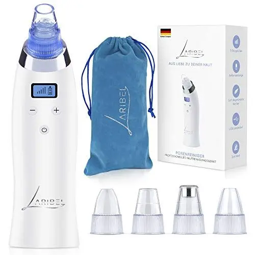 Produktbild: LARIBEL - 4in1 - Mikrodermabrasionsgerät, Gesichtsreiniger, Porenreiniger, Blackhead Remover, Gesichtspeeling, Massagegerät, Faltenbehandlung