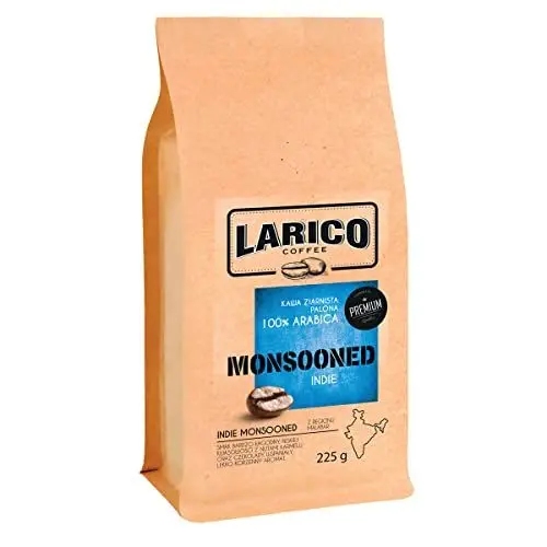 Produktbild: LARICO COFFEE Premium Kaffeebohnen MONSUN 225g / Handwerklich/Ganze Roast Bohnenkaffee/Sehr milder Geschmack mit einem Hauch von Karamell und Schokolade