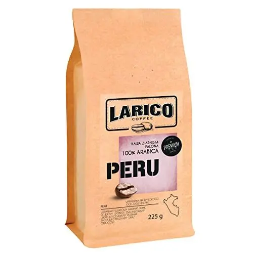 Produktbild: LARICO COFFEE Premium Kaffeebohnen Peru 225g / Handwerklich/Bohnenkaffee Espressobohnen/Nachgeschmack von süßer Schokolade und Früchten