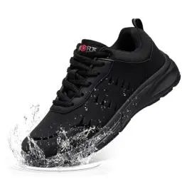 Produktbild: LARNMERN Kochschuhe rutschfeste Schuhe Herren Damen Wasserfeste Küche Arbeitsschuhe Laufsohle Non-Slip Gastro Kellner Sportschuhe Outdoor Fitness OHNE-Stahlkappe,Schwarz / 42 EU