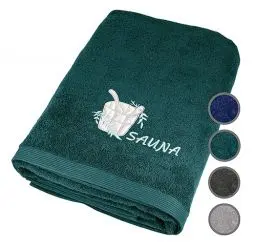 Produktbild: Lashuma Sauna Handtuch Frauen 100x200 cm, Lillby Wellness Handtuch Dame – Strandtuch Opal - Grün