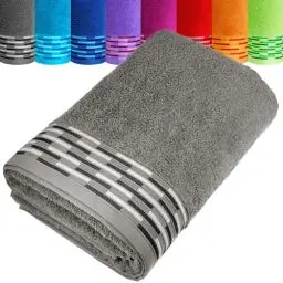 Produktbild: Lashuma Saunahandtuch 100x200 cm Grau, Lugano großes Badehandtuch XXL für Herren und Damen