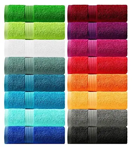 Produktbild: Lashuma Wellness Saunatuch Damen 70x200 cm – Linz Handtuch aus Baumwolle – weiches Frottee Strandtuch – Aquamarin Blau