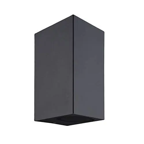 Produktbild: LASIDE Aussenleuchte Aussenlampe Wand Eckig, GU10 Anthrazit Aluminium Up Down Außenlampe Außenleuchte, IP44 Spritzwassergeschützt Wandlampe Wandleuchte Lampe Aussen Außen Leuchte für Garten Terrasse