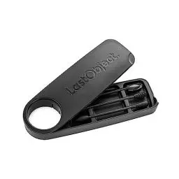 Produktbild: LastSwab® Wiederverwendbare Wattestäbchen zur Entfernung von Make-up von LastObject® – umweltfreundliche Q-Tipps – spitze Q-Spitzen – leicht zu reinigen – entworfen in Dänemark (Trio Schwarz)