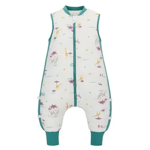 Produktbild: LAT LEE AND TOWN Baby Schlafsack mit füßen 2.5 Tog Baby Schlafsäcke ohne Ärmeln 100% Baumwolle Winter Baby Schlafsack ärmelloser Schlafanzug für Säugling Kinder (Nachleuchtende Tiere, S)