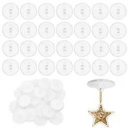 Produktbild: LATTCURE Deckenhaken Selbstklebend Transparent 50Pcs Klebehaken ohne Bohren Selbstklebend Wandhaken für Küche Bad Wand Tür Decke zum Aufhängen