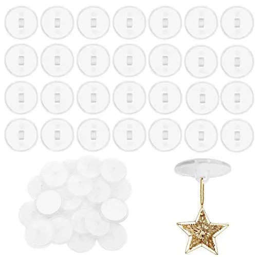 Produktbild: LATTCURE Deckenhaken Selbstklebend Transparent 50Pcs Klebehaken ohne Bohren Selbstklebend Wandhaken für Küche Bad Wand Tür Decke zum Aufhängen