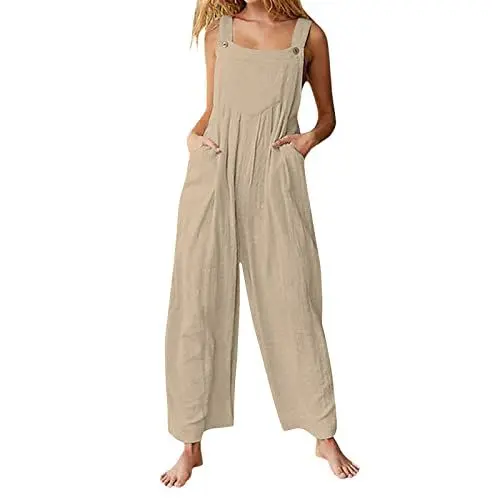 Produktbild: Latzhosen fur Damen Latzhose Grau Lila Jeans Jumpsuit Sommer Orange Overall Elegant