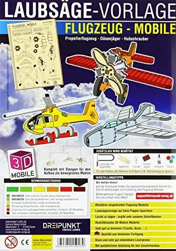 Produktbild: Laubsägevorlage Flugzeug (Mobile): Laubsägevorlage für ein Mobile mit 3 Flugzeugen