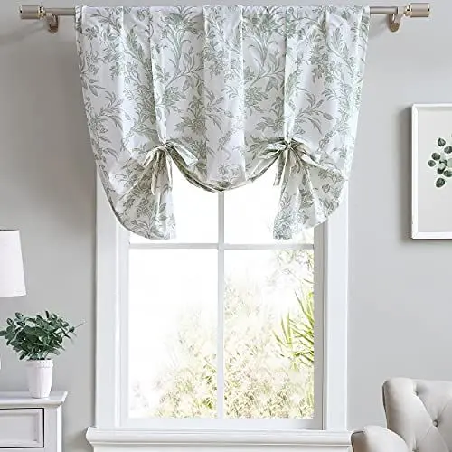 Produktbild: Laura Ashley - Volant, Baumwoll-Fensterbehandlung, schicke Heimdekoration (Natalie, 63,5 x 127 cm)