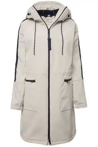 Produktbild: Laurasøn Softshell-Mantel, Kapuze, 2-Wege-Zipper, Zipptaschen graubeige XL 824931307-XL