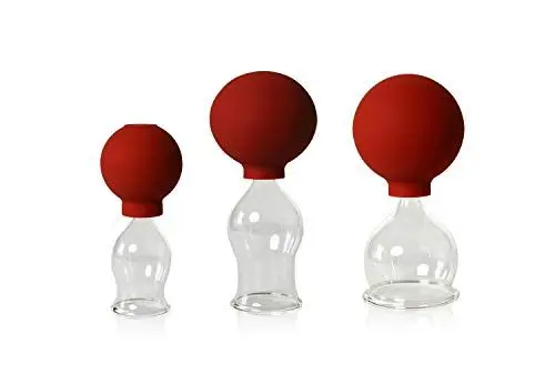 Produktbild: Lauschaer Glas 3er Schröpfglas-Set mit Ball 25-35-45mm zum professionellen, medizinischen, feuerlosen Schröpfen mundgeblasen, handgeformt, Schröpfglas, Schröpfgläser,
