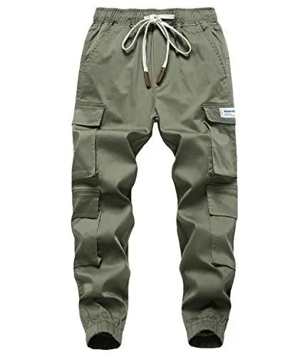 Produktbild: LAUSONS Kinder Jungen Cargohose Jogging Hose Freizeithose mit Multie-Taschen Grün DE:128-134 (Herstellergröße 130)