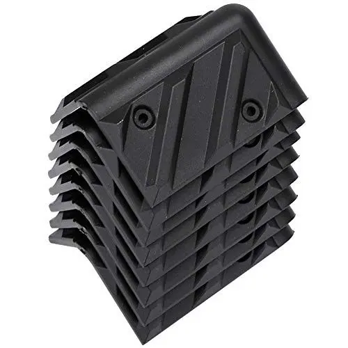 Produktbild: Lautsprecher Eckschutz,80x45mm schware Lautsprecher Gehäuse Eckenschutz Packung,rechtwinklige Lautsprecher Schutzecke Corner Ecke für professionelle Bühnenlautsprecher,Kunststoff,8 Stücke