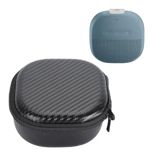 Produktbild: Annadue Lautsprecherhülle für SoundLink Micro, Stoßfeste Tragbare Schutzhülle mit Haken für Bluetooth Lautsprecher, Langlebiger, Harter Reise Lautsprecherkoffer Ersatz