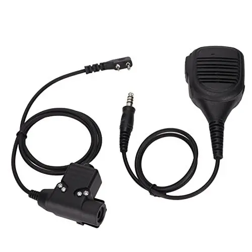 Produktbild: Lautsprechermikrofon, 7,1 Mm Schultermikrofon Handlautsprechermikrofon Walkie Talkies Mikrofon + U94 PTT mit Clip für UV‑5R BF‑888S/Kenwood TK‑3107/WLN KD‑C1 und K Head