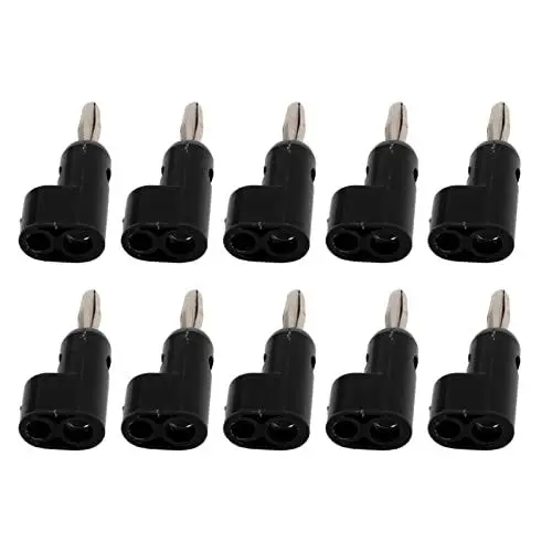 Produktbild: Lautsprecherstecker, Maximal 24 A Offene Schraube 4 Mm Bananenstecker für Industrielle Elektronikgeräte (Schwarz)