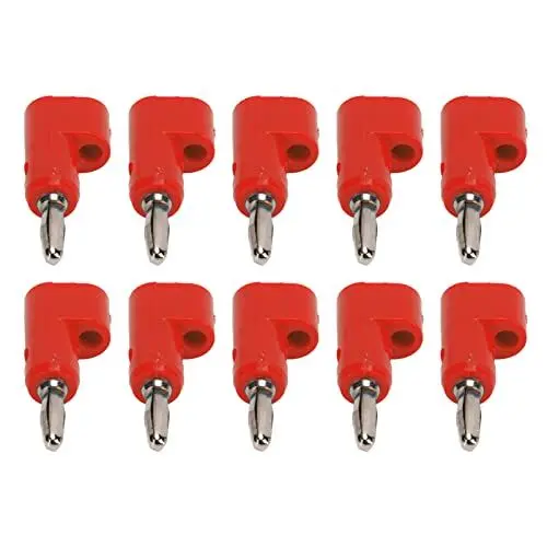 Produktbild: Lautsprecherstecker, stapelbar, Easy Connect ABS+Messing, 10 Stück/Set, offene Schraube, Bananenstecker für Autos, Boote, Wohnwagen, Lastwagen Rot