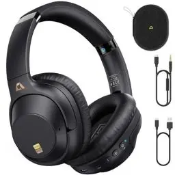 Produktbild: Lavales E500Pro+Over Ear Kopfhörer Kabellos Bluetooth,Aktive Noise Cancelling Geräuschunterdrückung, LDAC Niedrige Latenzzeit,Wireless Hi-Res Audio, 90H Spielzeit, Komfortable Ohrmuschel für Flugzeuge