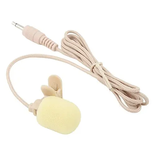 Produktbild: Lavalier-Mikrofon, Rauschunterdrückungs-Schwamm-Mikrofon, Plug-and-Play, Klarer Klang, Clip-On-Design, Zum Singen und Live-Aufnahmen, Kompatibel mit den Meisten Geräten