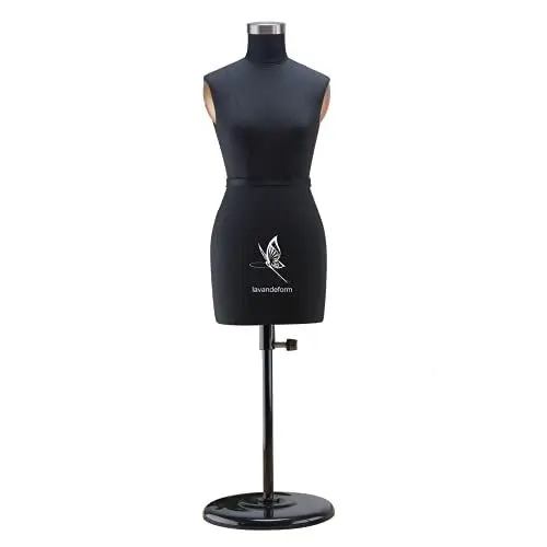 Produktbild: lavandeform Halbleiter, Kleid, Größe für Miniatur-Nähen, 1/2, Schneiderpuppe, Sie können Nadeln in die Schneiderpuppe bohren (schwarz)
