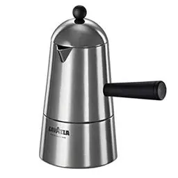 Produktbild: Lavazza ILSA Carmencita Classic Espressokocher, Aluminium, schwarzer Griff und Knopf, 2 Tassen, Silber/Schwarz