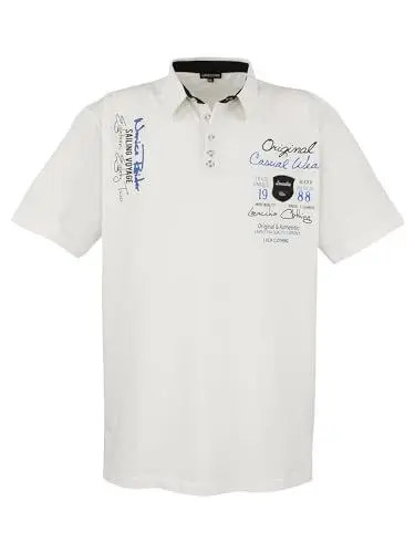 Produktbild: Lavecchia Übergrößen Poloshirt Herren Polo Shirts Kurzarm Shirt LV-610 (Creme-Weiss, 8XL)