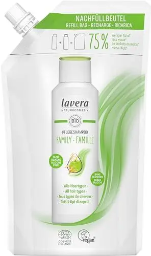 Produktbild: lavera Nachfüllbeutel Pflegeshampoo Family - sanfte Reinigung & milde Frische - ohne Silikone - vegan - Naturkosmetik - 500 ml