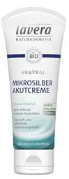 Produktbild: lavera Neutral Akutcreme mit Mikrosilber - Bio Nachtkerze - Sofortige Hilfe bei Hautirritationen - Neurodermitis - Medizinische Hautpflege - vegan - Bio Pflanzenwirkstoffe - Naturkosmetik Creme - 75ml