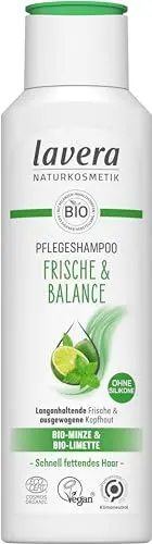 Produktbild: lavera Pflegeshampoo Frische & Balance - ohne Silikone - Sanfte Reinigung & milde Frische - vegan - Naturkosmetik - 250 ml