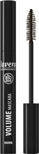 Produktbild: lavera Volume Mascara Wimperntusche ∙ Farbe brown braun ∙ Volumen, Schwung & Definition ∙ Natural & innovative Make up ✔ vegan ✔ Bio Pflanzenwirkstoffe ✔ Naturkosmetik ✔ Augen Kosmetik 1er Pack (1 x 9 ml)