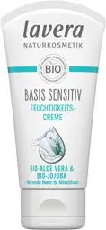 Produktbild: lavera basis sensitiv Feuchtigkeitscreme Bio Aloe Vera & Jojoba ∙ Intensive Feuchtigkeit ∙ Vegan Bio Pflanzenwirkstoffe Naturkosmetik Natural & innovative Gesichtspflege (1x50 ml) | 50ml (1er Pack)