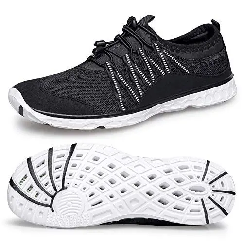 Produktbild: lavibelle Badeschuhe Aquaschuhe Damen Water Shoes Schwimmschuhe Wasserschuhe Strandschuhe Herren Surfschuhe für Fahren Sport Schwarz 39