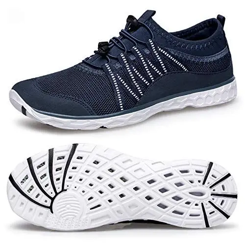 Produktbild: lavibelle Schwimmschuhe Wasserschuhe Aquaschuhe Damen Herren Badeschuhe Herren Strandschuhe mit rutschfest Sohle für Fahren Sport Blau 39